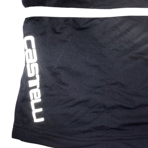 CASTELLI Cycling Jersey Bicycle Bike Tank Top Black White.  Mock Neck Large - Picture 4 of 9